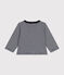Babies' Stripy Tube Knit Cardigan SMOKING blue/MARSHMALLOW white