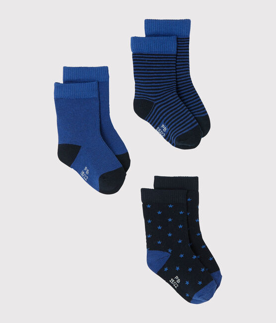 Baby Boys' Socks - 3-Piece Set SMOKING blue/LIMOGES blue