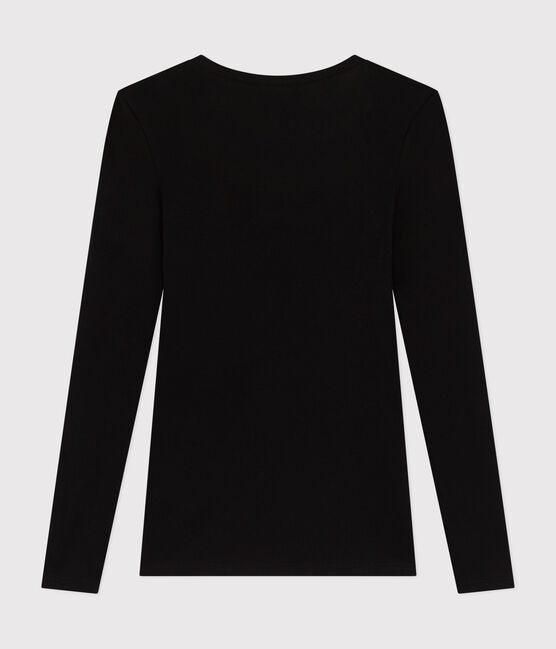 Women's long-sleeved dancer neck T-shirt   BLACK black