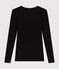 Women's long-sleeved dancer neck T-shirt   BLACK black