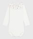 Babies' plain cotton body with an embroidered collar