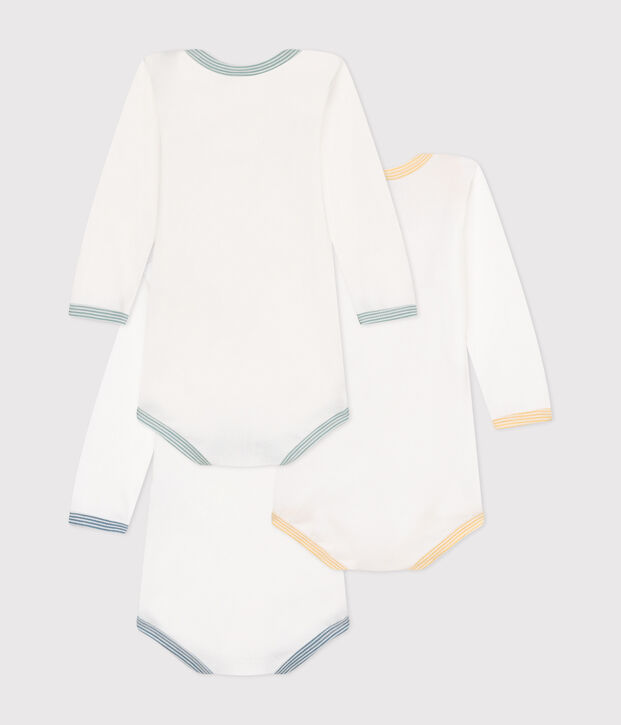 Babies' long-sleeved bodysuits - 3-pack multicolor