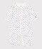 Heart Patterned Cotton Jumpsuit/Sleeping Bag MARSHMALLOW white/NEWBLEU