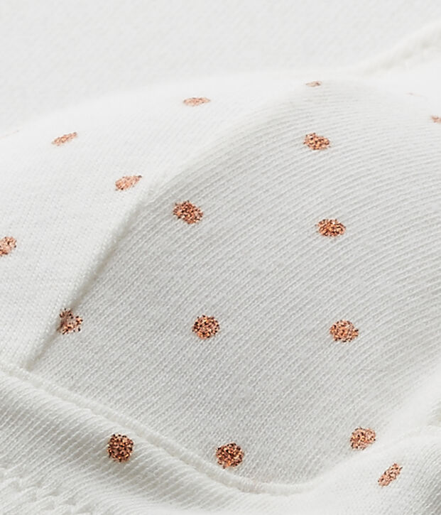 Girl's padded polka dot bra white/brown