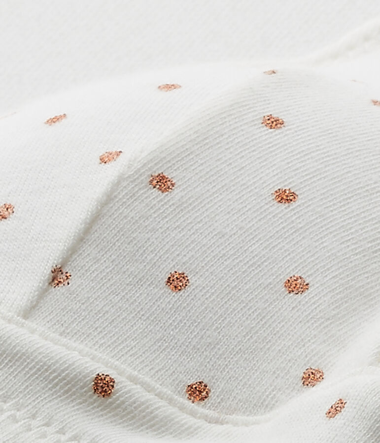 Girl's padded polka dot bra white/brown