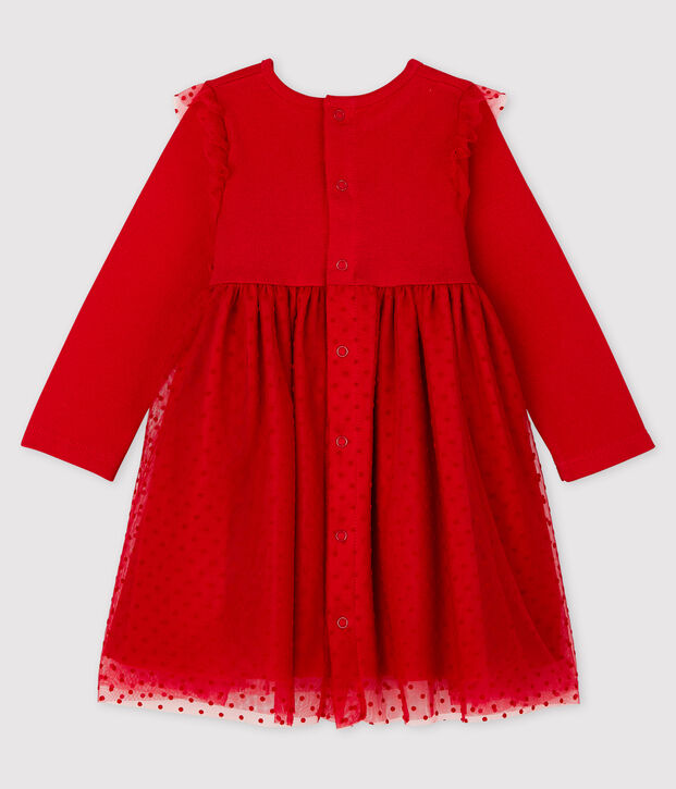Baby Girls' Long-Sleeved Dress red