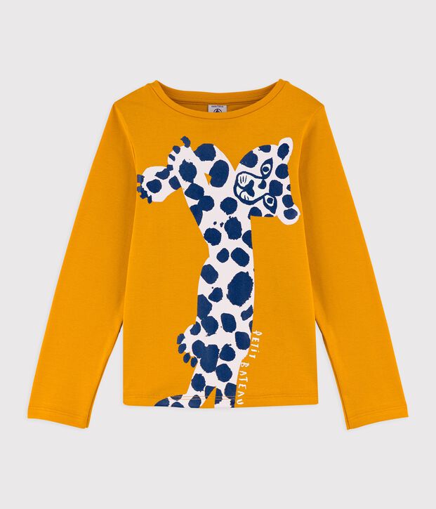 Girls' Long-Sleeved Cotton T-Shirt yellow