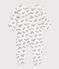 Babies' velour pyjama suit with a zebra print MILK blue/SOIR