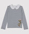 Petit Bateau x Deyrolle Women's Breton Top MARSHMALLOW white/SMOKING blue