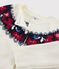 Girls' wool and cotton cardigan MARSHMALLOW white/MULTICO white
