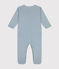 Babies' printed cotton pyjamas ROVER blue/MARSHMALLOW white