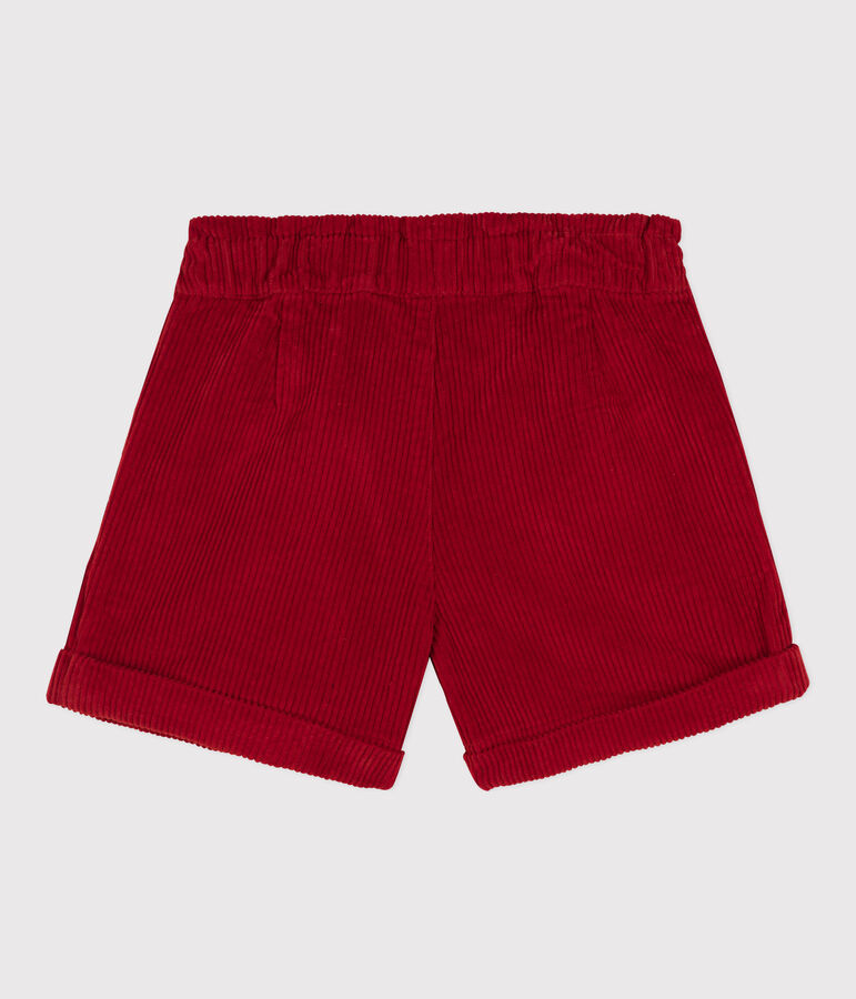 Girls' Corduroy Shorts red