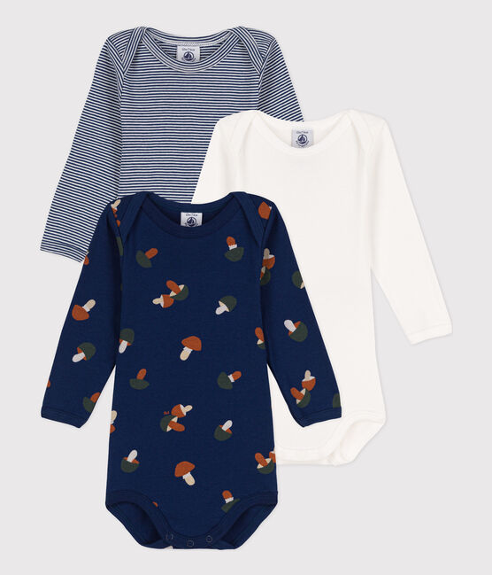 Babies' Mushroom Print Long-Sleeved Cotton Bodysuits - 3-Pack variante 1