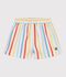 Babies' stripy swim shorts white/multicolor