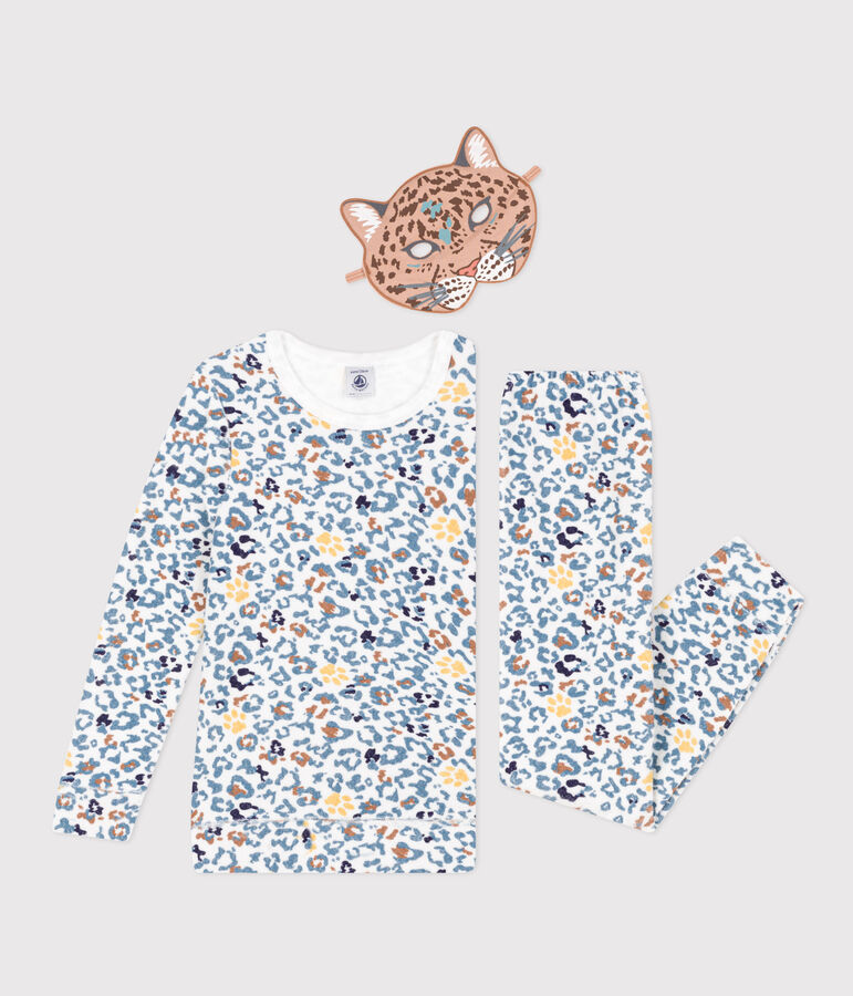 Children's Unisex Fancy Dress Pyjamas with mask white/multicolor