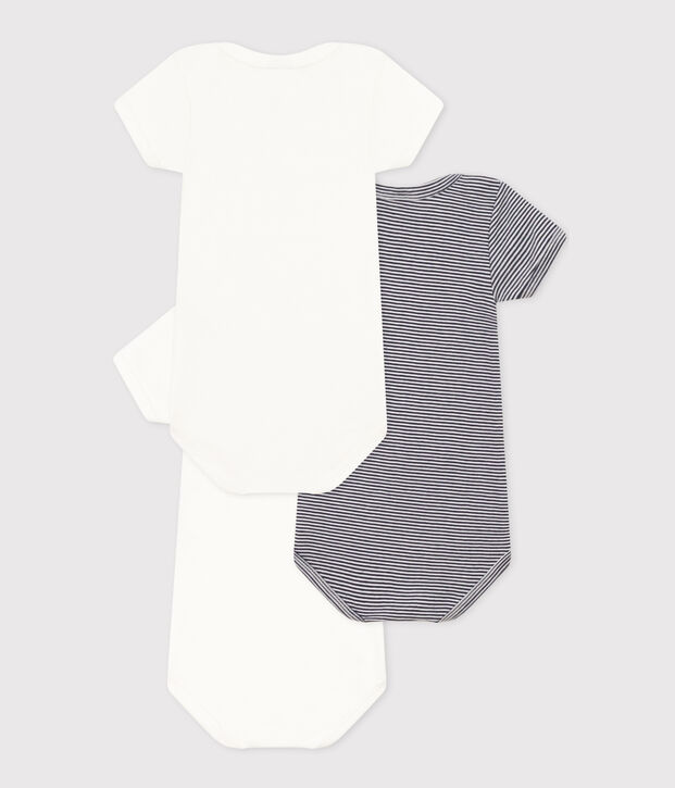 Babies' Paris Themed Short-Sleeved Cotton Bodysuits - 3-Pack multicolor