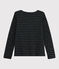 Women's shiny Breton Top NOIR black/NOIR ARGENT BRILLANT