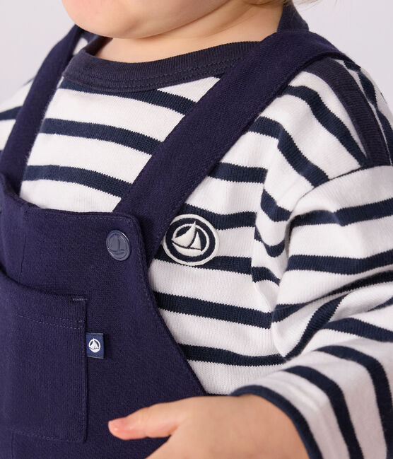 Babies' long-leg dungarees in plain cotton SOIR
