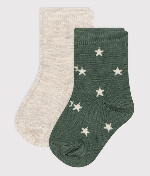 Babies' Starry Cotton Socks - 2-Pack multicolor