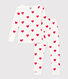 Girls' Snugfit Heart Patterned Cotton Pyjamas