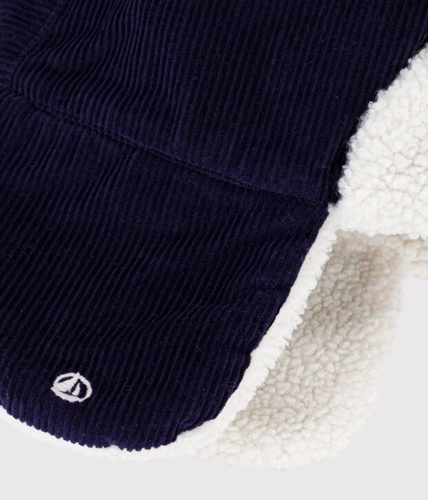 Children's chapka in sherpa-lined corduroy SOIR