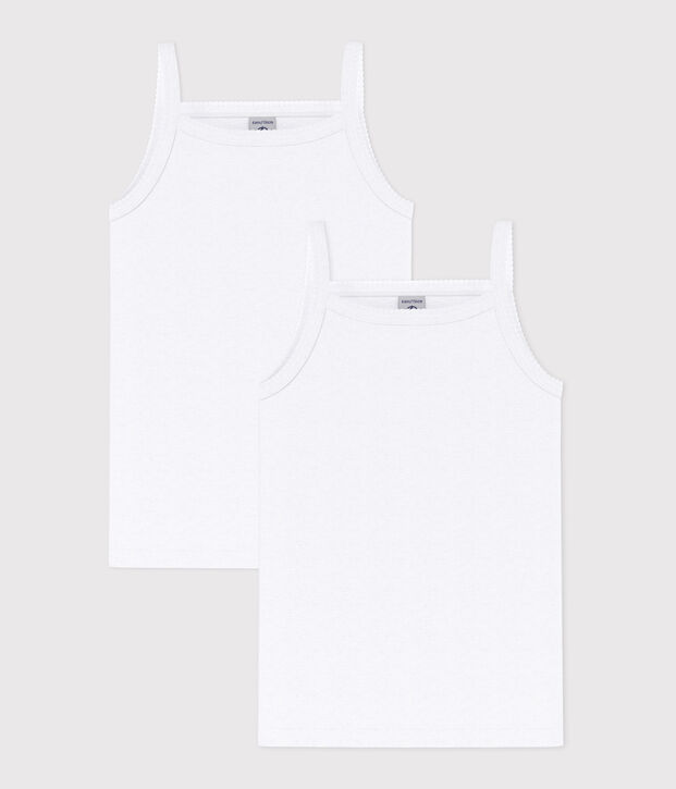 Girls' White Strappy Tops - 2-Pack multicolor