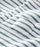 Babies' Long Striped Brushed Terry Jumpsuit MARSHMALLOW white/ASTRO blue