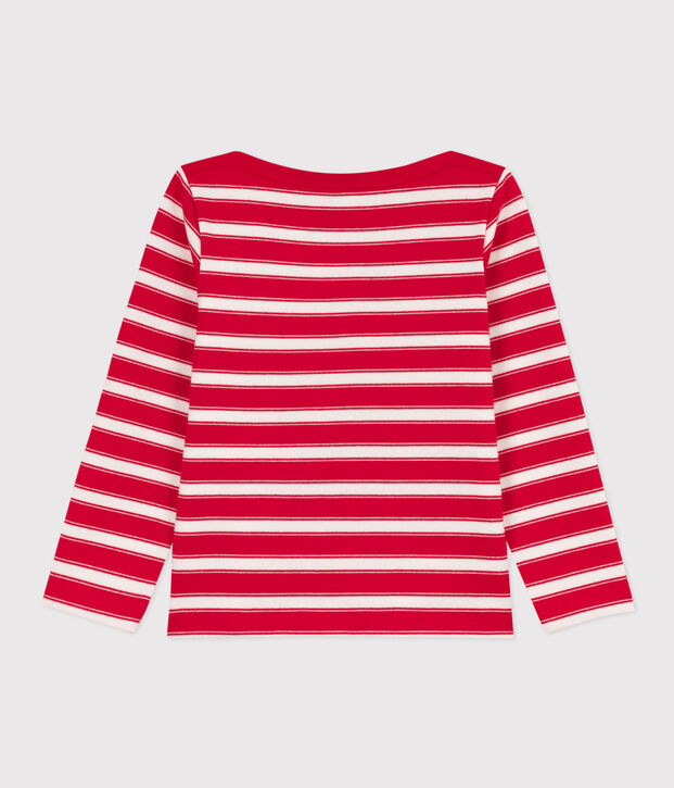 Children's Unisex Thick Cotton Breton Top red/white