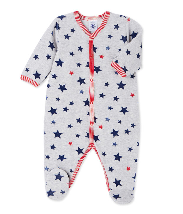 Baby boy's printed sleeper grey/multicolor