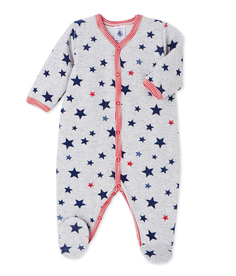 Baby boy's printed sleeper grey/multicolor