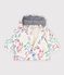 Babies' puffer jacket in animal print polyester Ecru/multicolor