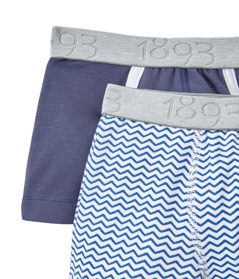 Set of 2 boys' boxers white