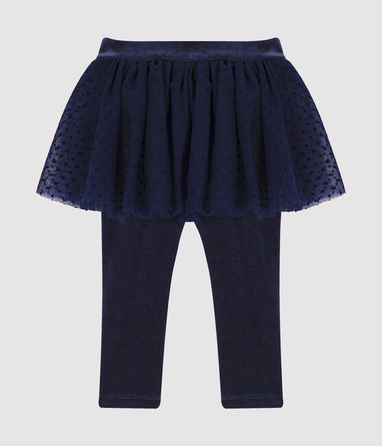 Baby's leggings with tulle skirt SMOKING blue