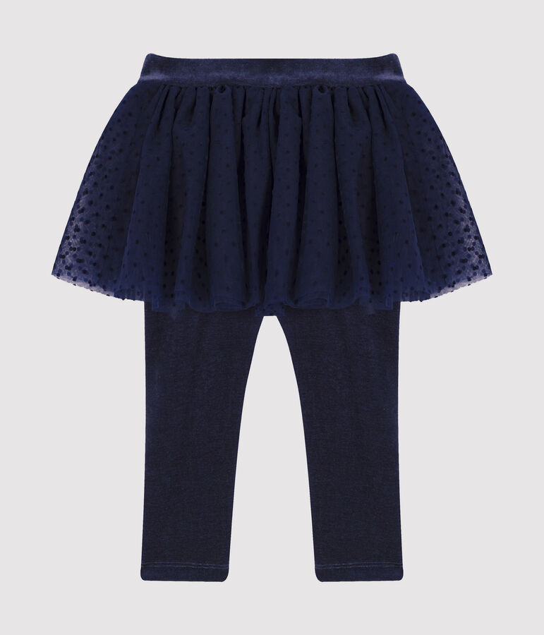 Baby's leggings with tulle skirt blue