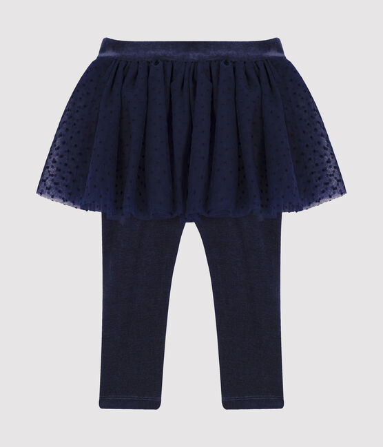 Baby's leggings with tulle skirt SMOKING blue