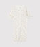Babies' Ribbed Jumpsuit/Sleeping Bag MARSHMALLOW white/SMOKING blue/MULTICO