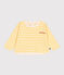 Babies' long sleeved stripy cotton T-shirt ORGE /AVALANCHE