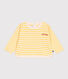 Babies' long sleeved stripy cotton T-shirt