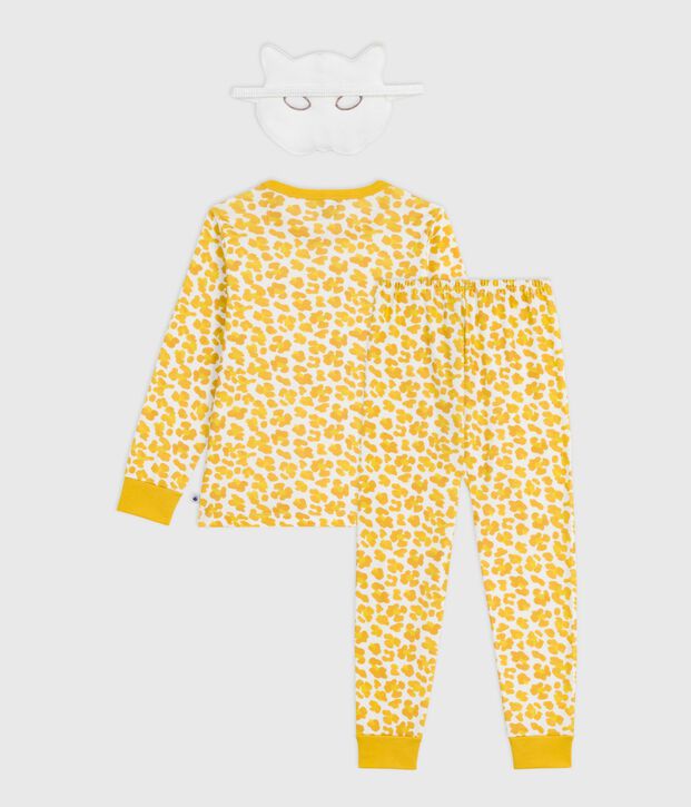 Children's leopard print cotton fancy dress pyjamas white/multicolor