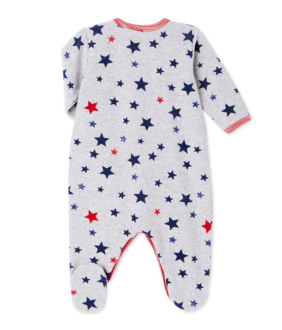 Baby boy's printed sleeper BELUGA grey/MULTICO white