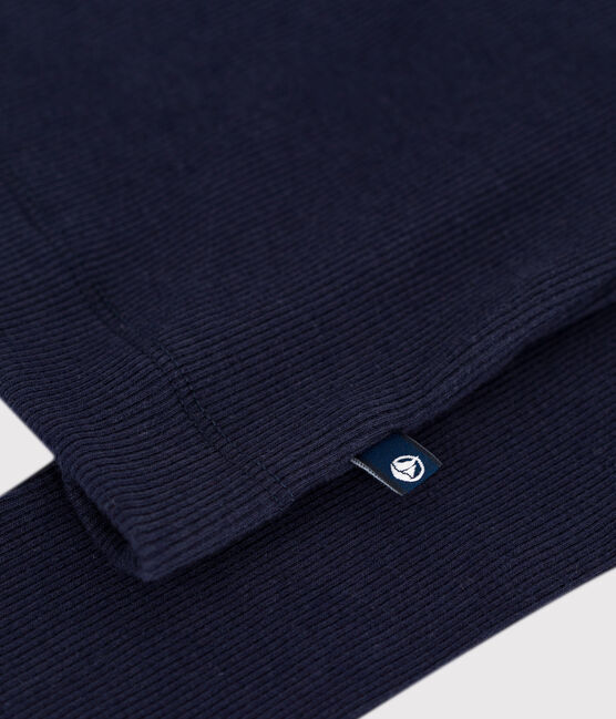 The Iconic rollneck for women in wool and cotton SMOKING blue