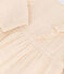 Babies' Long-Sleeved Cotton Gauze Dress AVALANCHE Ecru