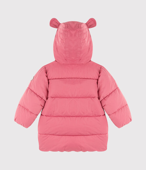 Baby girl's plain quilted puffer jacket CHEEK pink