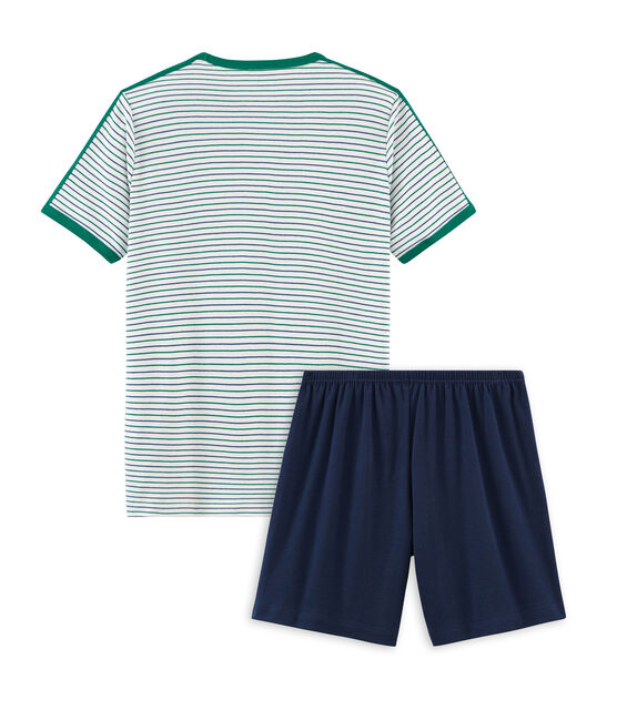 Boys' short Pyjamas HADDOCK blue/MULTICO white