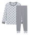 Boys' Ribbed Pyjamas POUSSIERE grey/MULTICO white