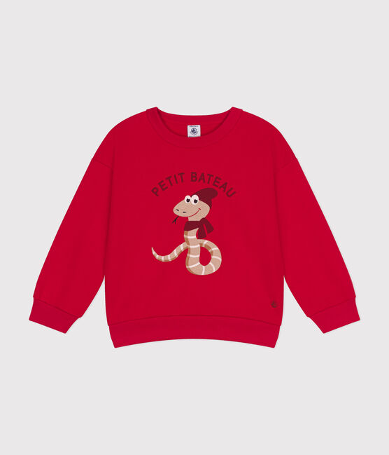 Little boys' fleece sweatshirt CORRIDA red