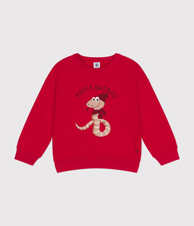 Little boys' fleece sweatshirt red