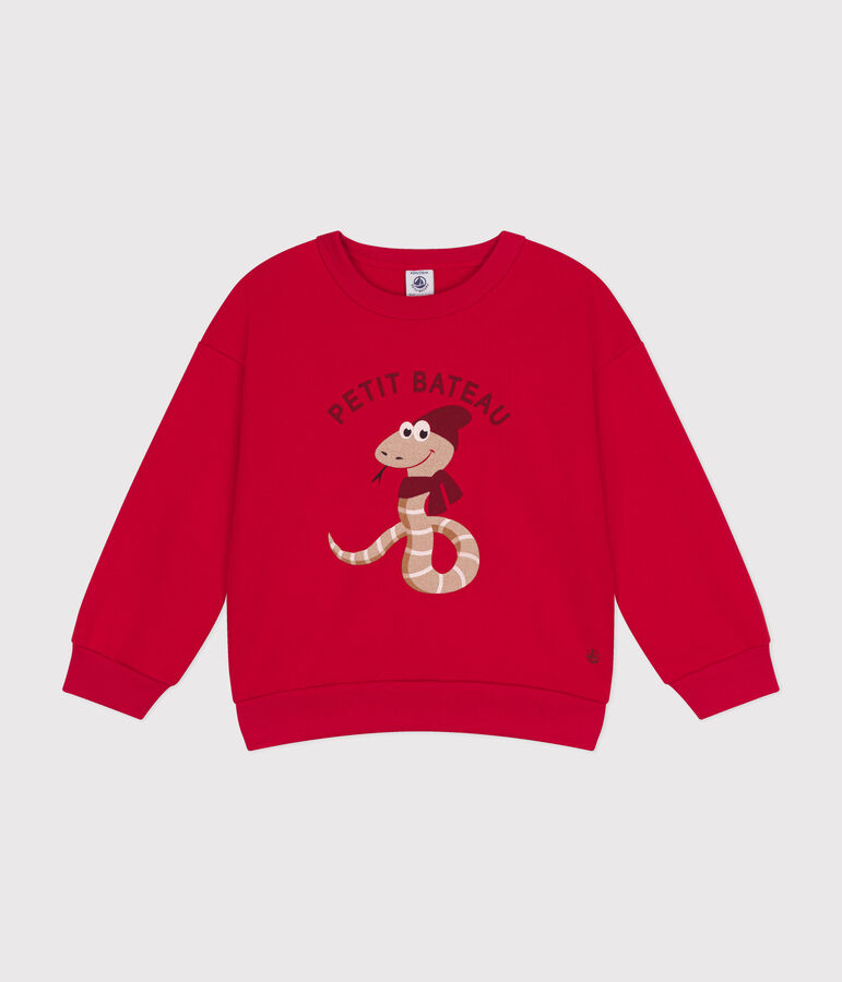 Little boys' fleece sweatshirt red