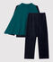 Boys' Knight Velour Pyjamas SMOKING blue/MULTICO white