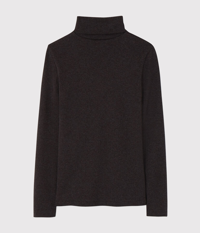 Women's Iconic Cotton Polo Neck grey